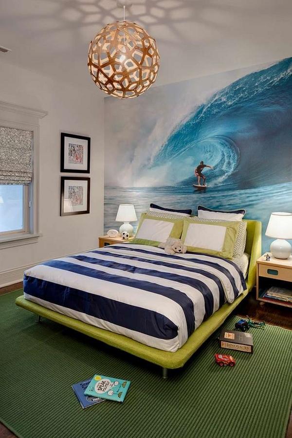 Teen Bedroom Decor Accent Ideas Surf Photo Wallpaper - Teenage Boy Wall Mural - HD Wallpaper 