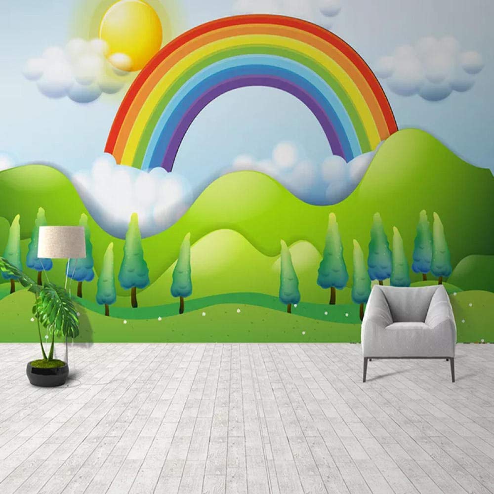 Day Sky With Rainbow Cartoon - HD Wallpaper 