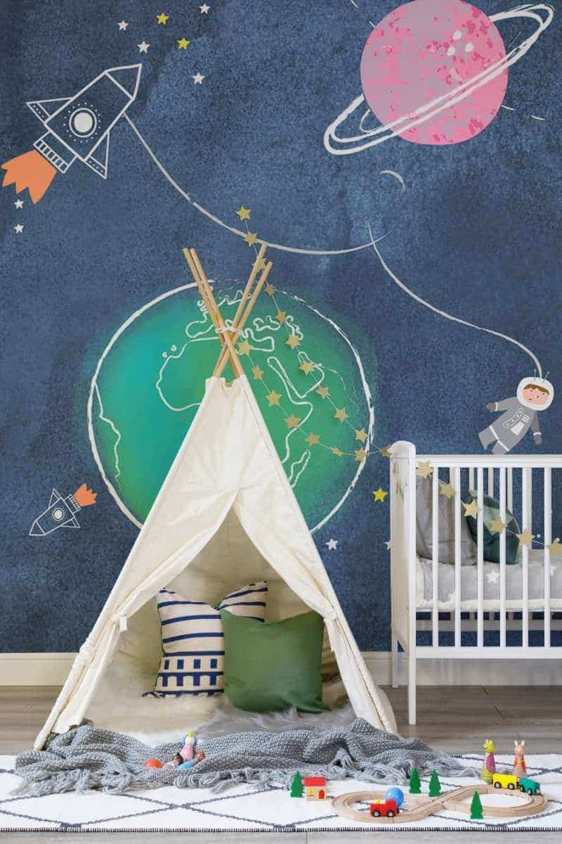 Decorating - Space Inspired Kid Room - HD Wallpaper 