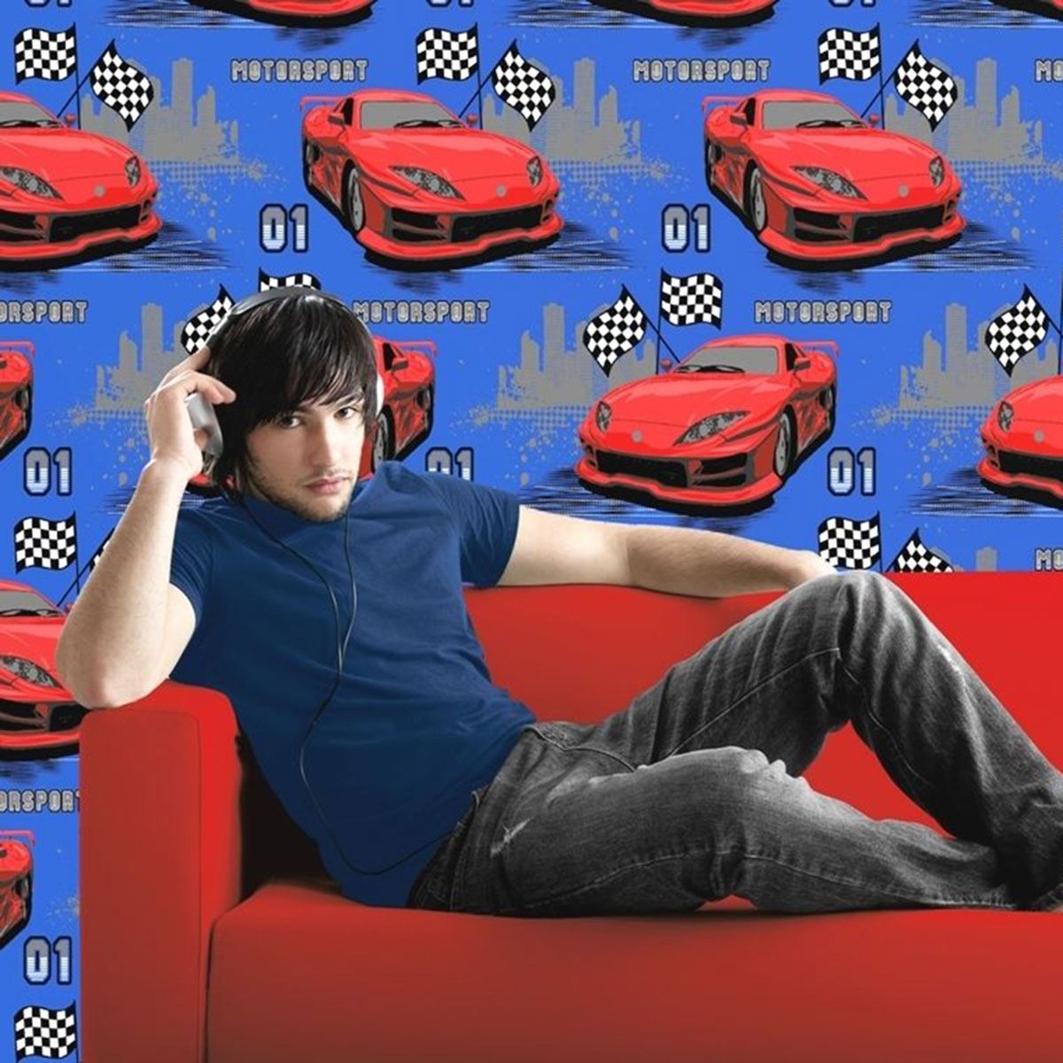 Boys Bedroom Wallpaper Kids Teens Space Camo Football - Lamborghini - HD Wallpaper 