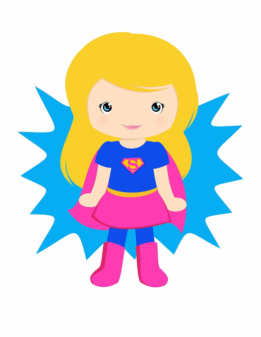Supergirl Illustration, Super Girl, Pink Super Girl, - Tale Of Custard The Dragon Character Sketch - HD Wallpaper 