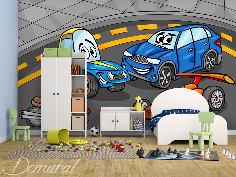Playing With Cars Boy’s Room Wallpaper Mural Photo - Rangers Football Club Wall Stickers - HD Wallpaper 