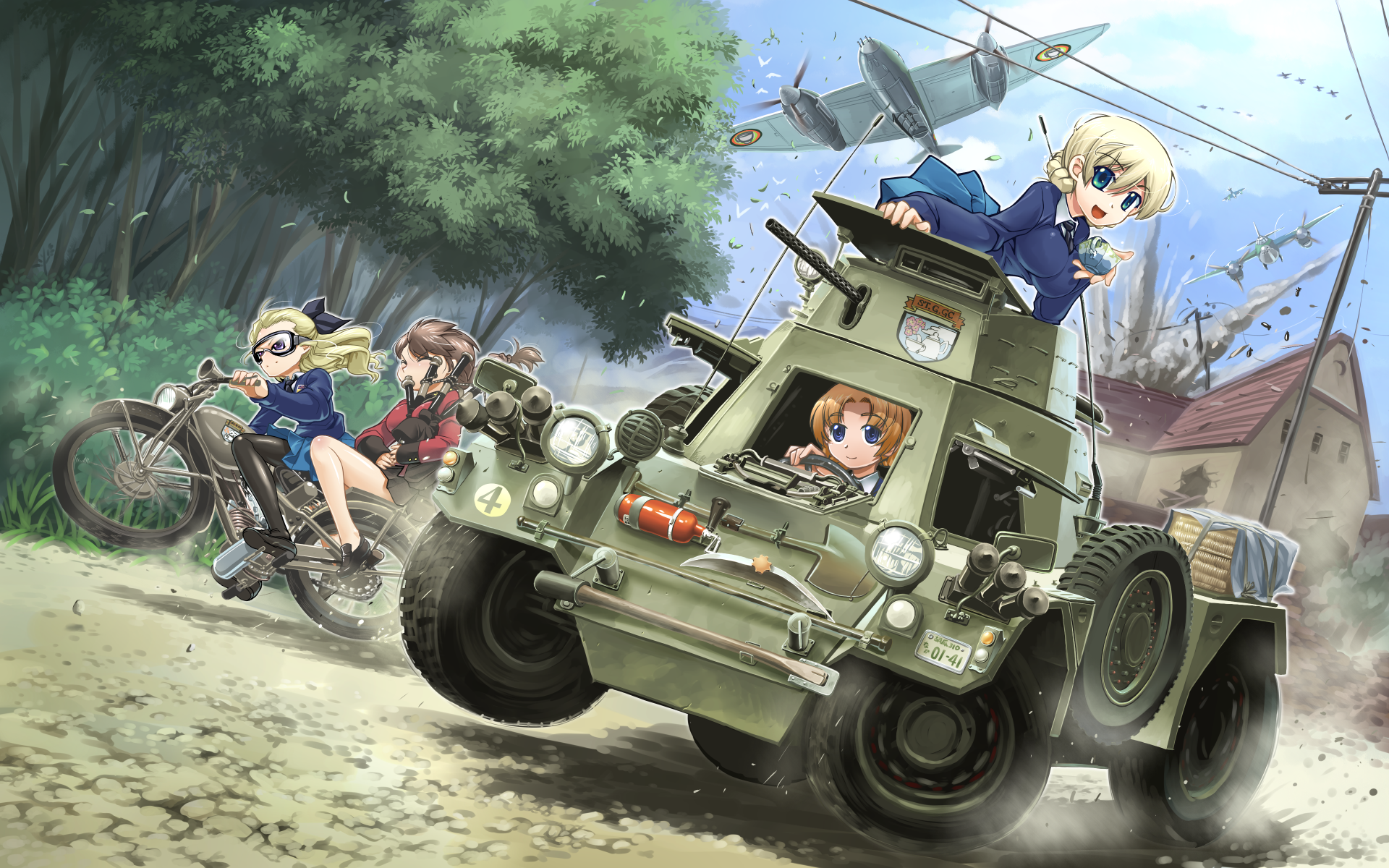 Download Next Wallpaper Prev Wallpaper - Girl Und Panzer War Thunder - HD Wallpaper 