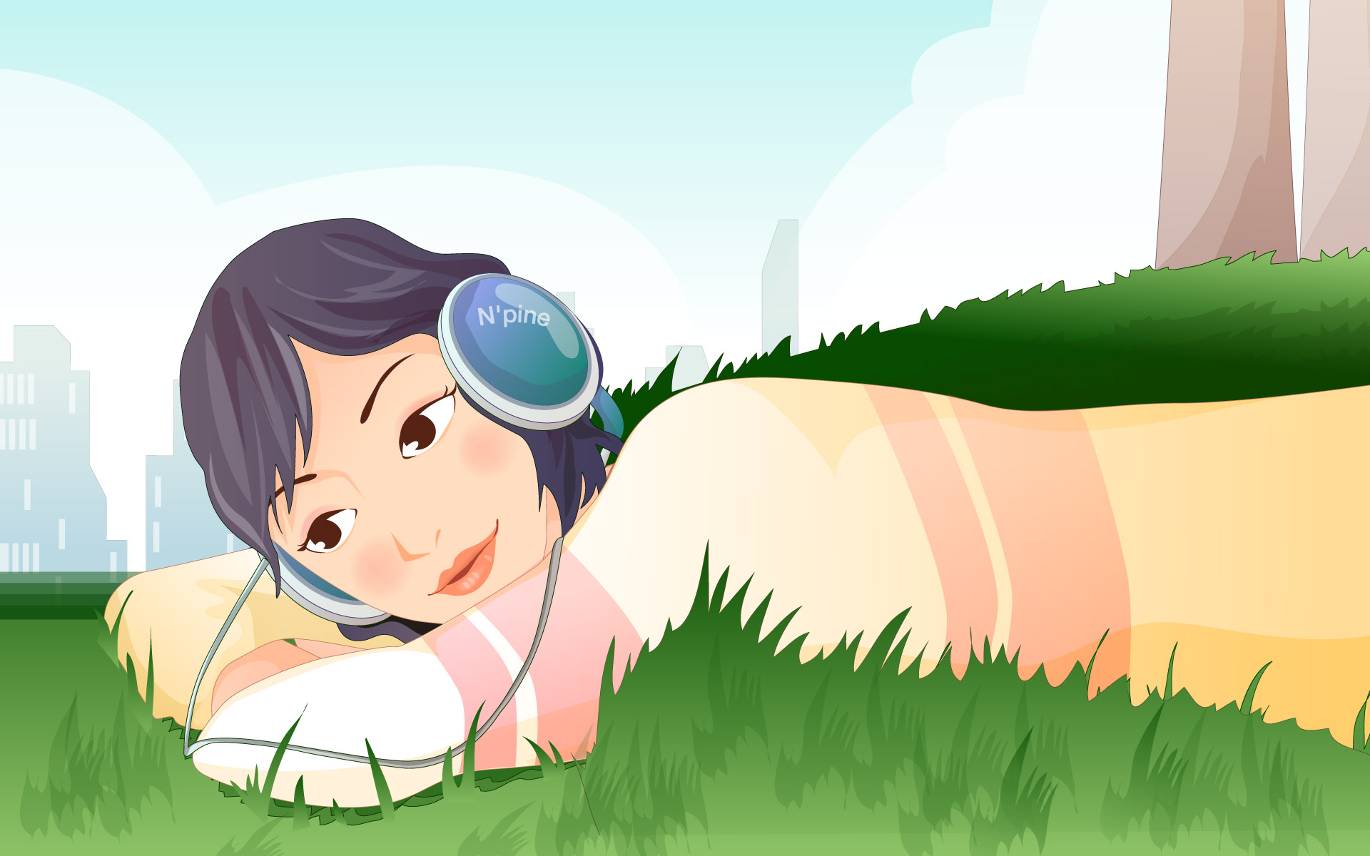 Sports Girl - 听 音乐 - HD Wallpaper 