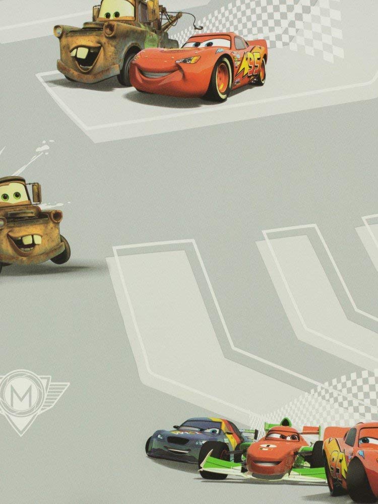Disney Cars 2 Racetrack Grey Multi Kids Wallpaper - Disney Cars - HD Wallpaper 