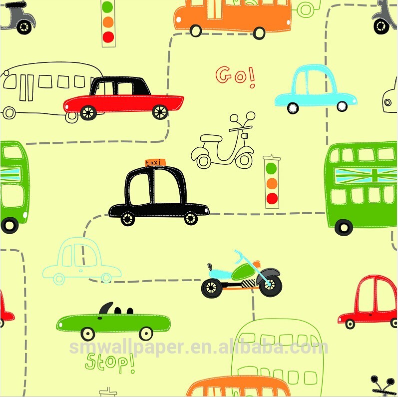 New Arrival Wall Decoration Toy Car 3d Kids Room Wallpapers - Kids Transport - HD Wallpaper 