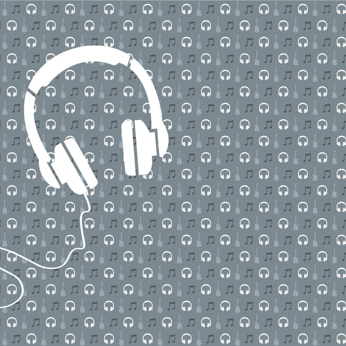 Wallpaper Music With Guitar And Headphone - Headphones - HD Wallpaper 