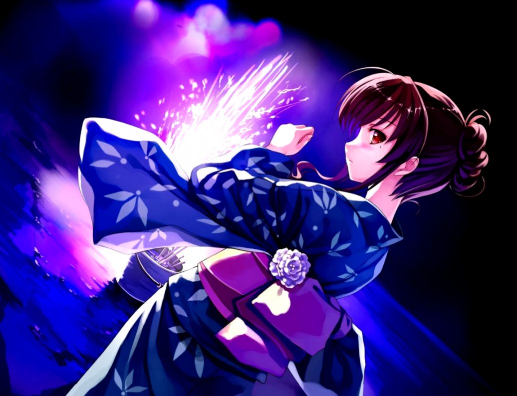 Download Wallpaper Misaki Kurehito Nakano Hinata Girl - Anime Girl Firework Wallpaper Hd - HD Wallpaper 