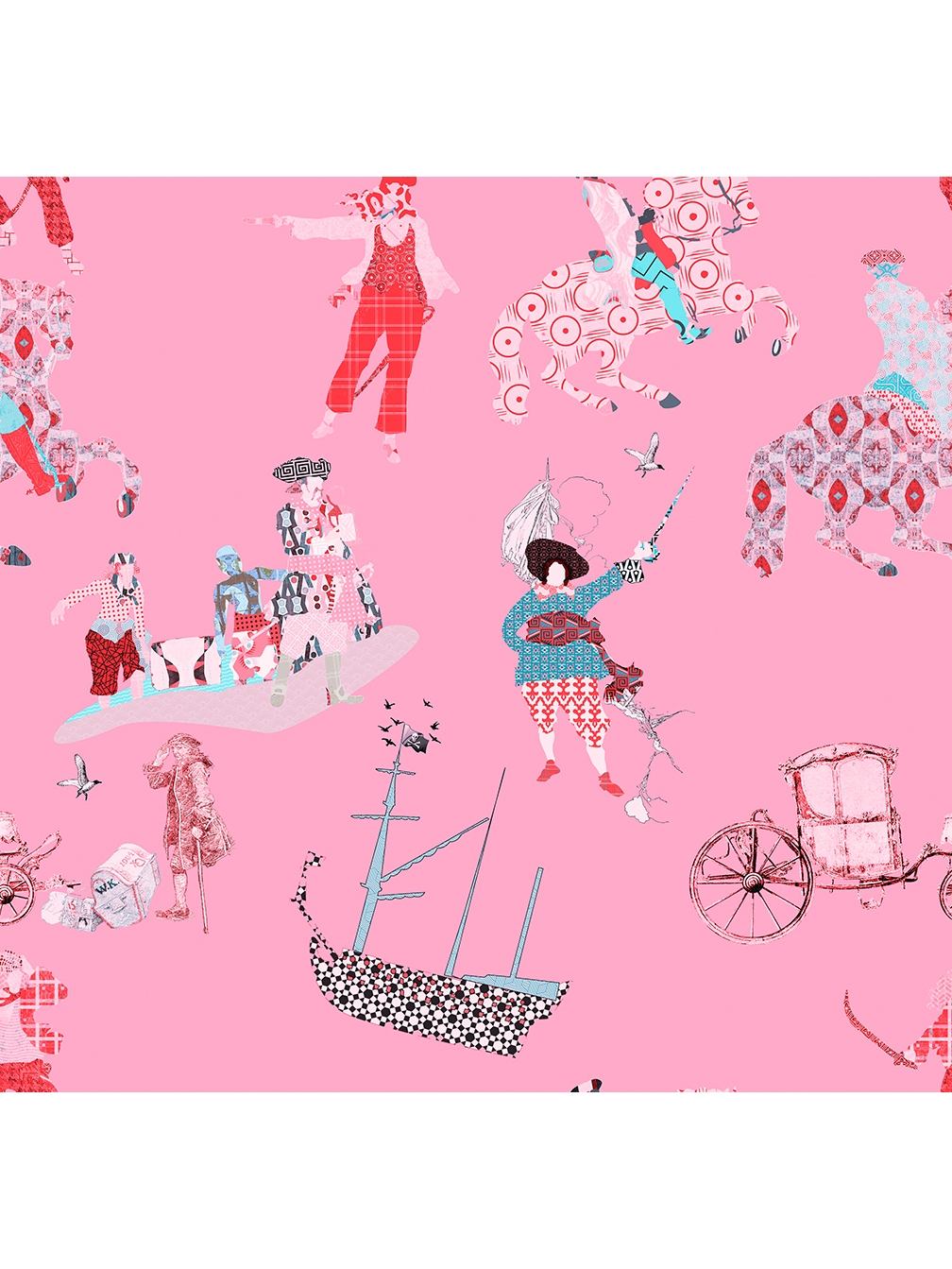 Pink Designer Wallpaper For Child S Bedroom - HD Wallpaper 