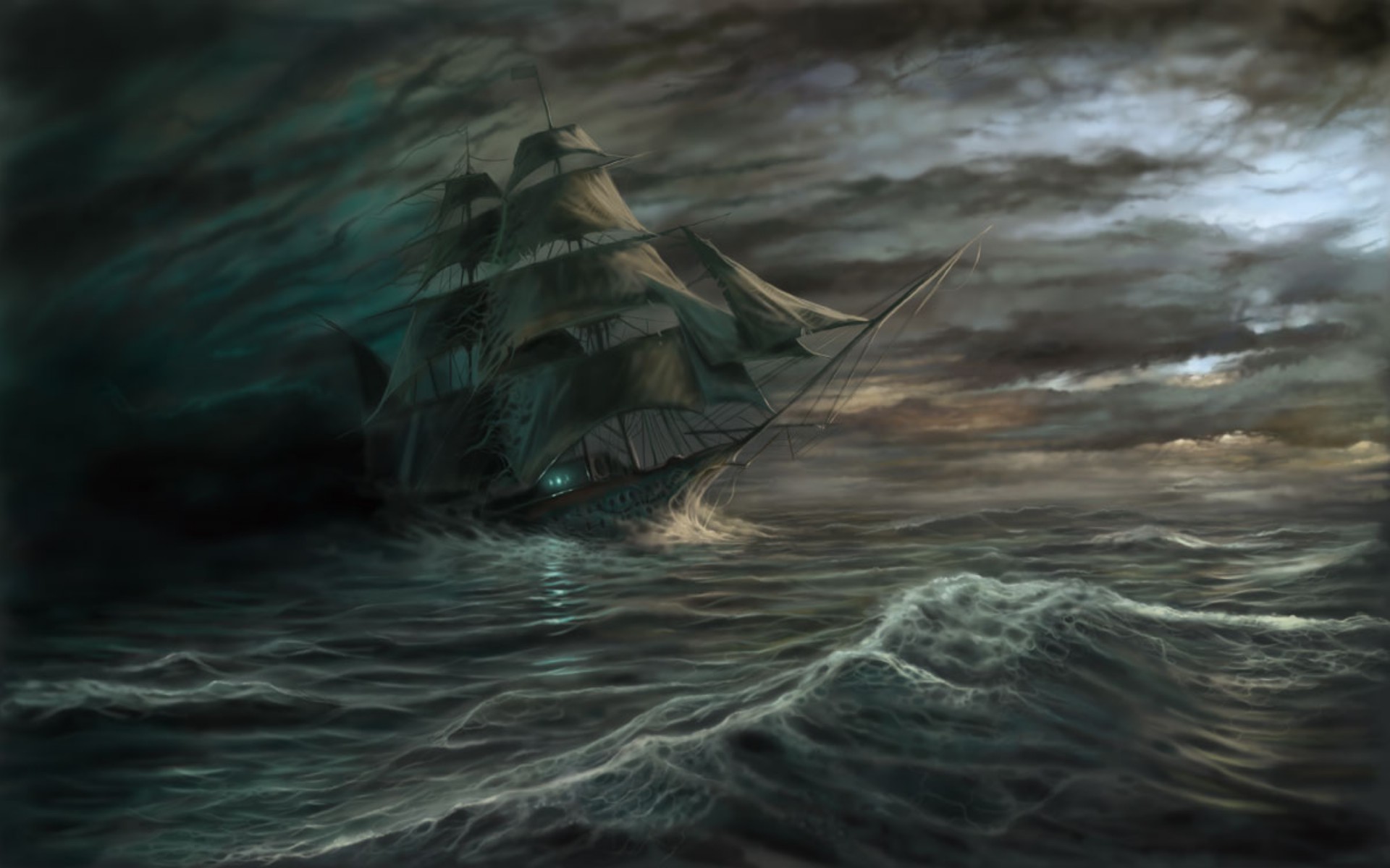 Viking Ship Wallpaper Background Wallpaper - Ship In Stormy Sea - HD Wallpaper 