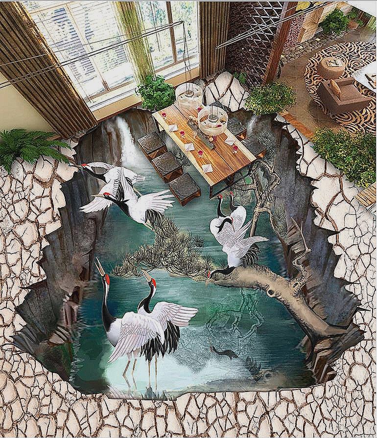 Wallpaper Lantai 3d - Pintura En 3d Pulpo - HD Wallpaper 