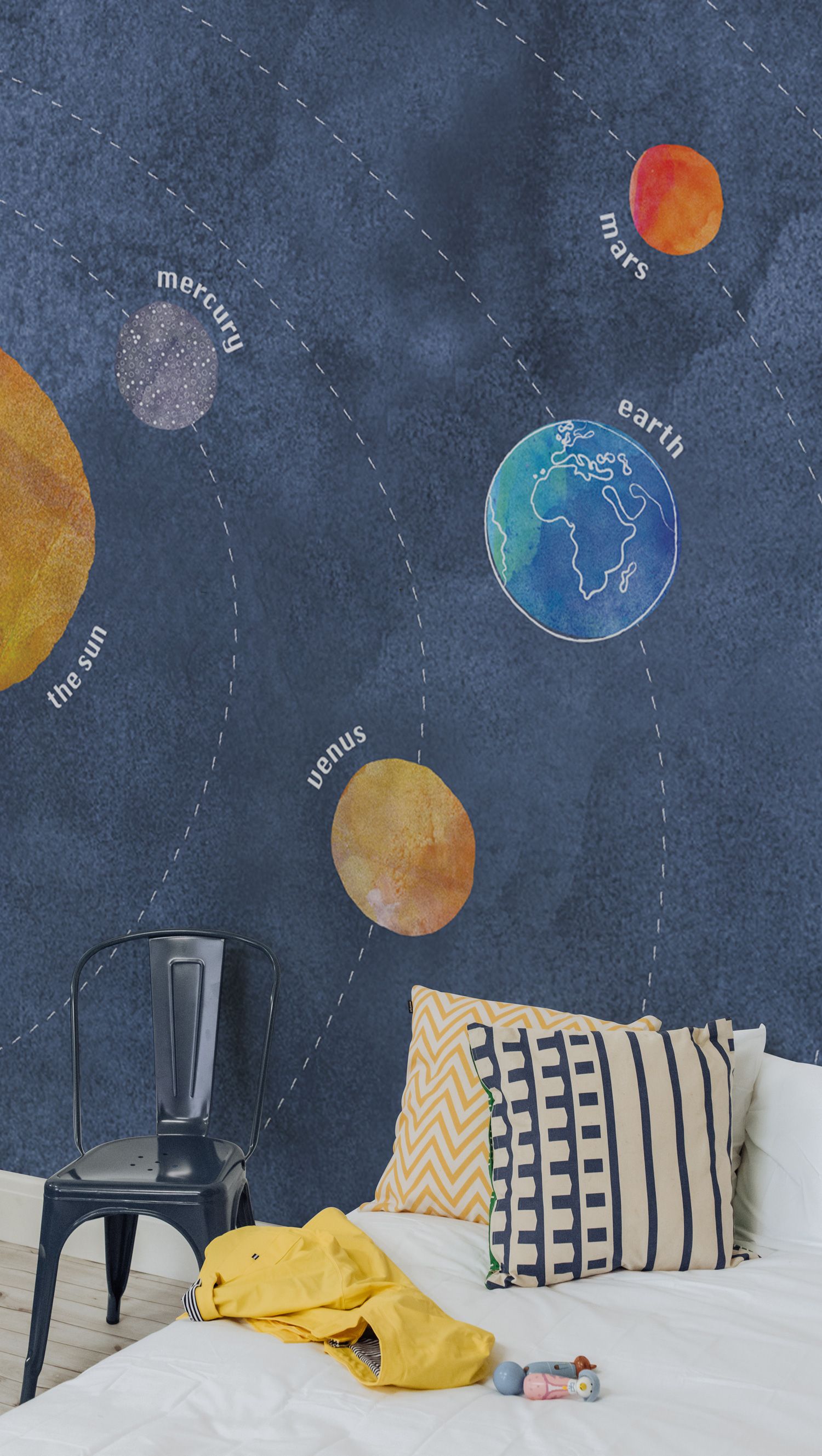 Mural Habitacion Planetas - HD Wallpaper 