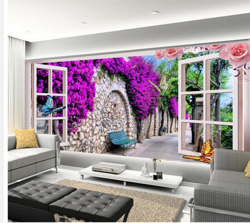 Harga Wallpaper Dinding 3d Pemandangan Untuk Mempercantik - Living Room Remodel Ideas - HD Wallpaper 