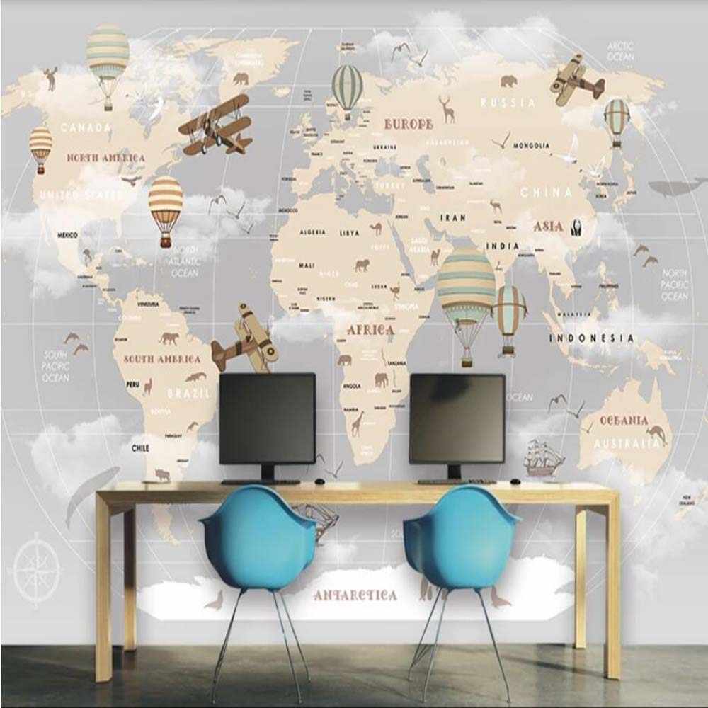 Papier Peint World Map Kid - HD Wallpaper 