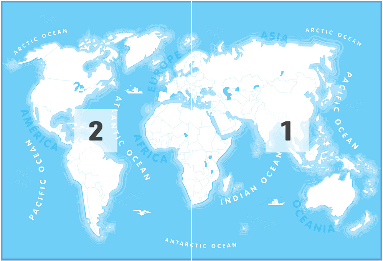 World Map For Kids Wallpaper Mural - HD Wallpaper 