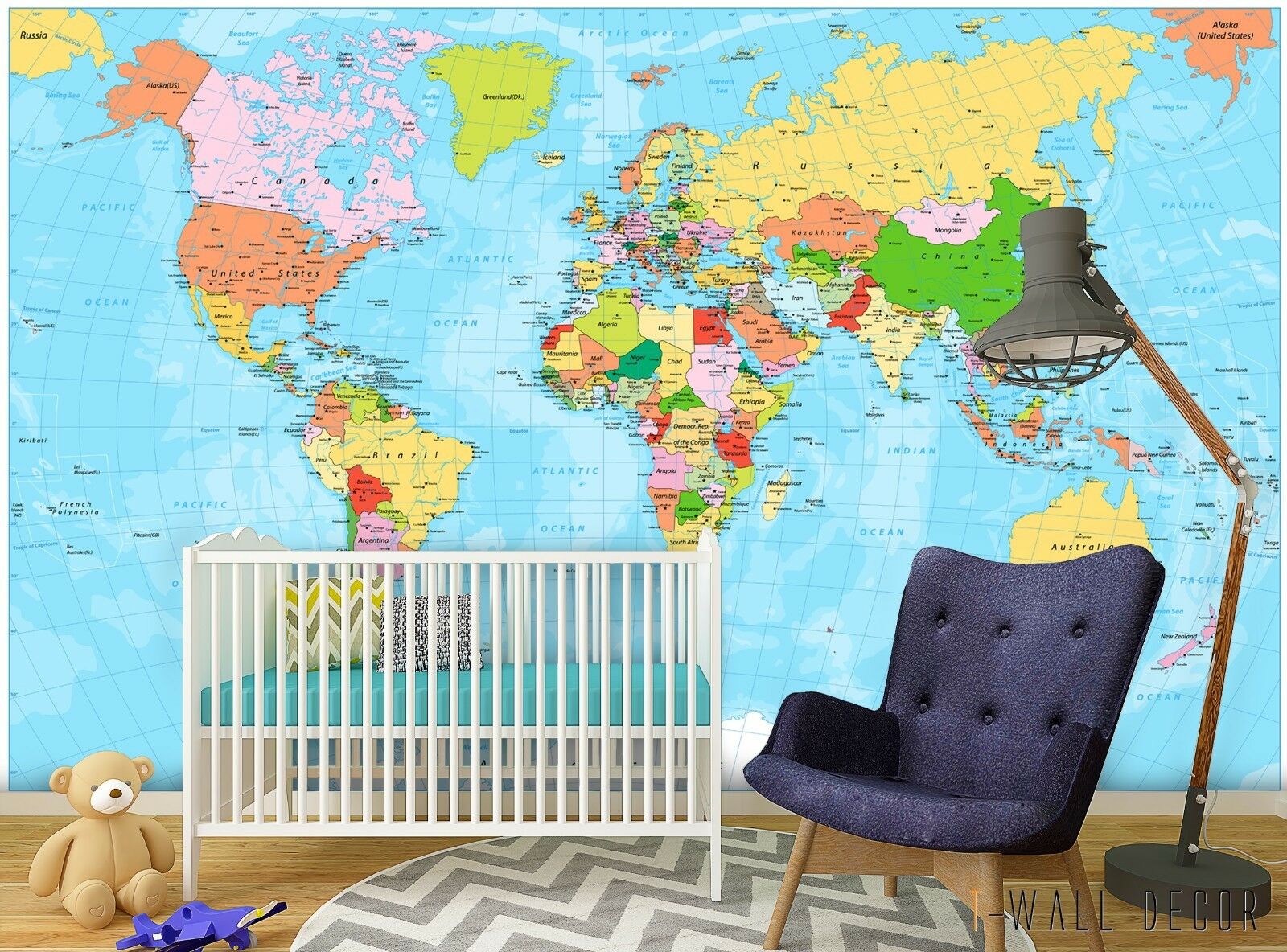 World Map With Rivers And Countries - HD Wallpaper 