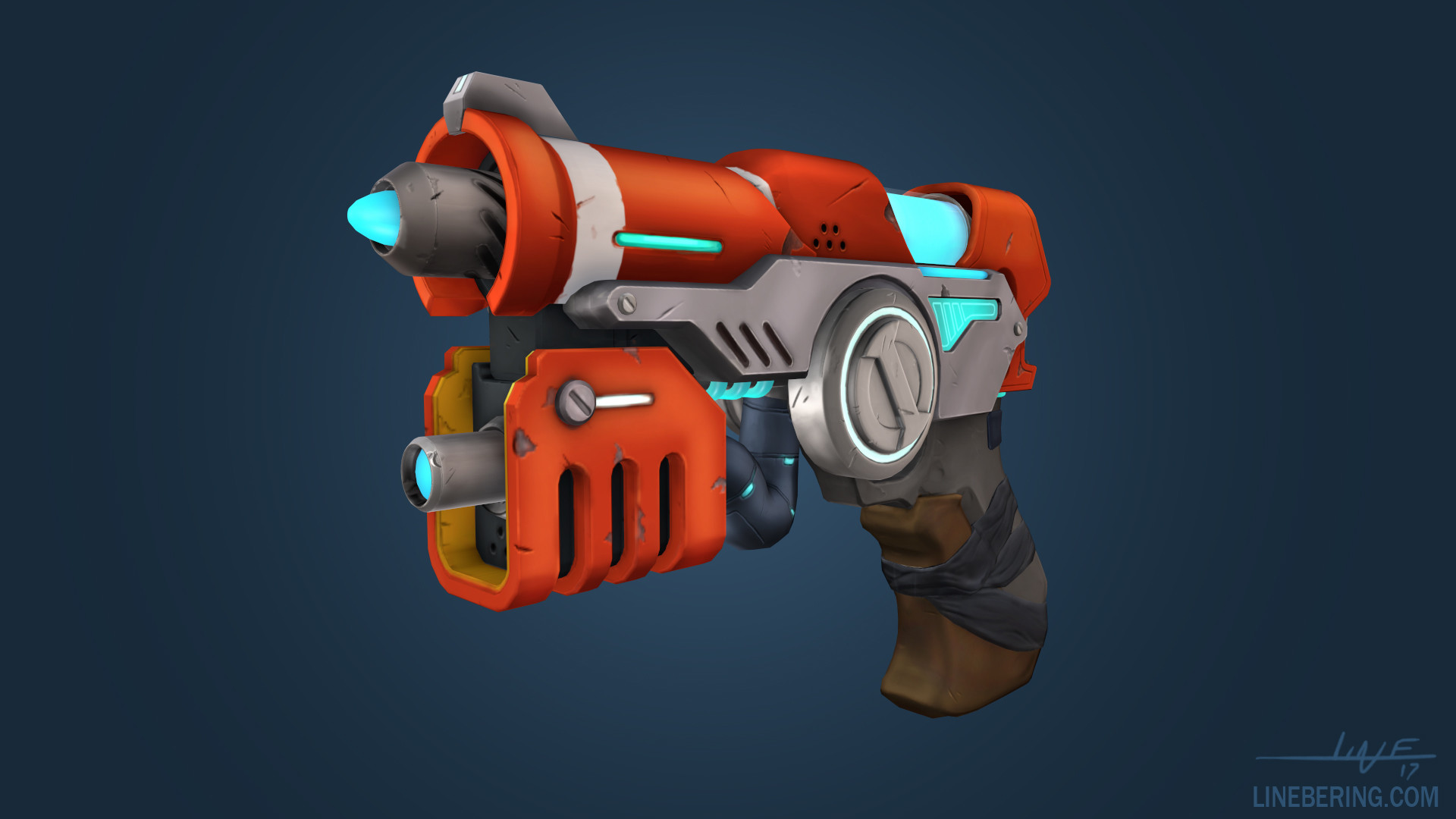 Low Poly Cartoon Gun - HD Wallpaper 