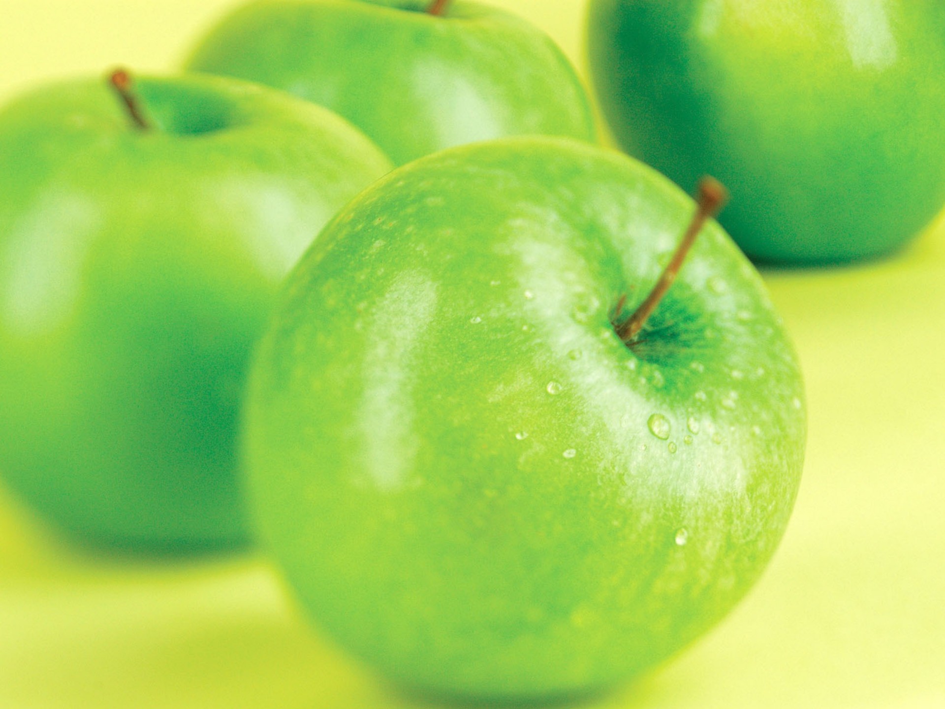 Saham Gambar Buah-buahan 08 Wallpaper - Green Apple Background - HD Wallpaper 