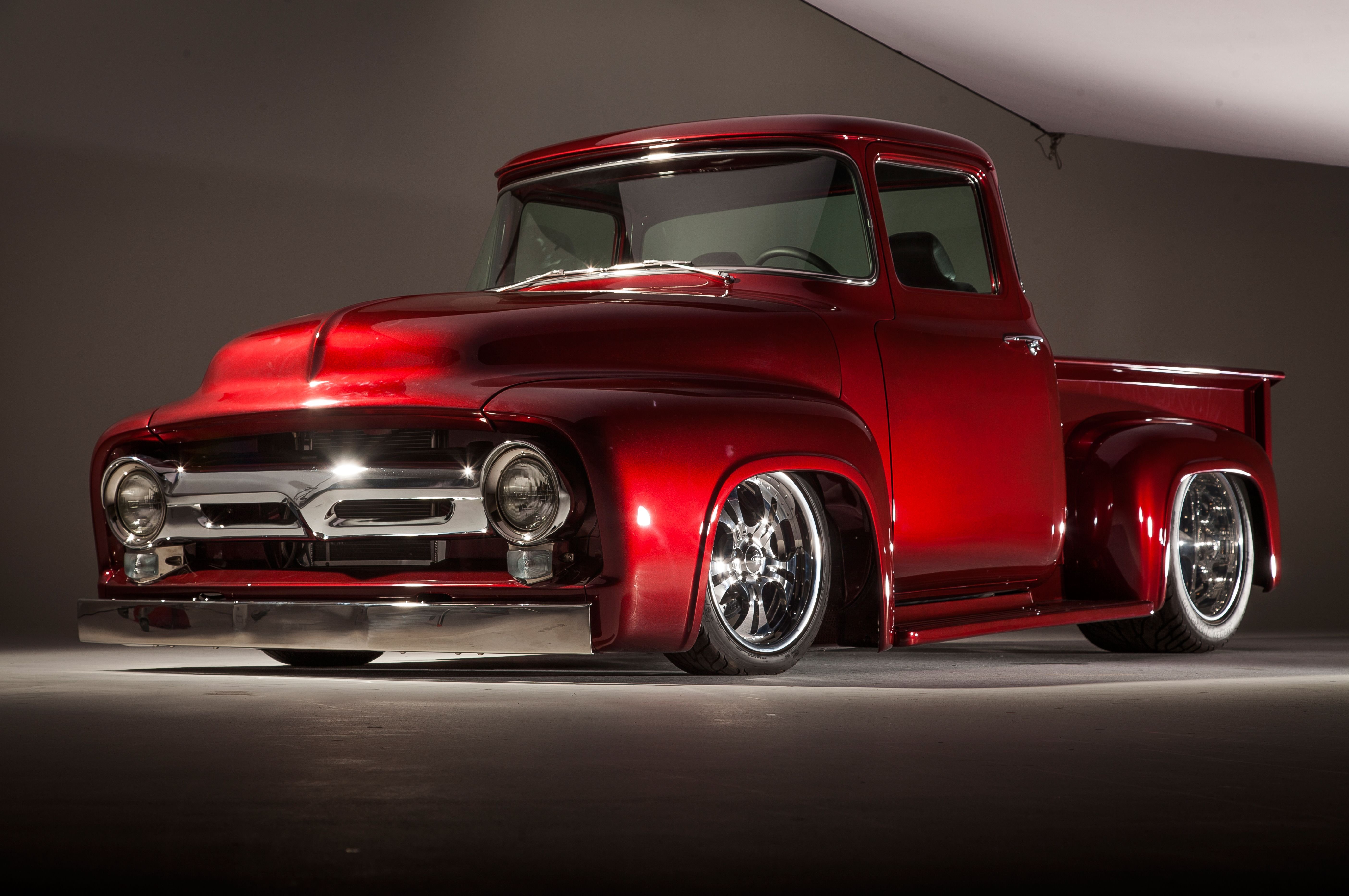 56 Ford F100 Truck Custom - HD Wallpaper 