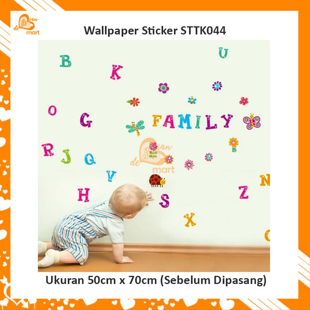 Wallpaper Dinding Wall Sticker Kecil Motif Huruf Alfabet - Dinding Abjad - HD Wallpaper 