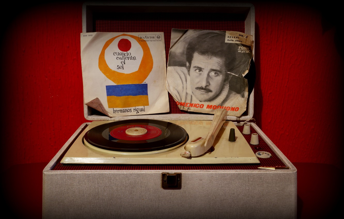 Photo Wallpaper Music, Vinyl, Record Player - Wood - HD Wallpaper 