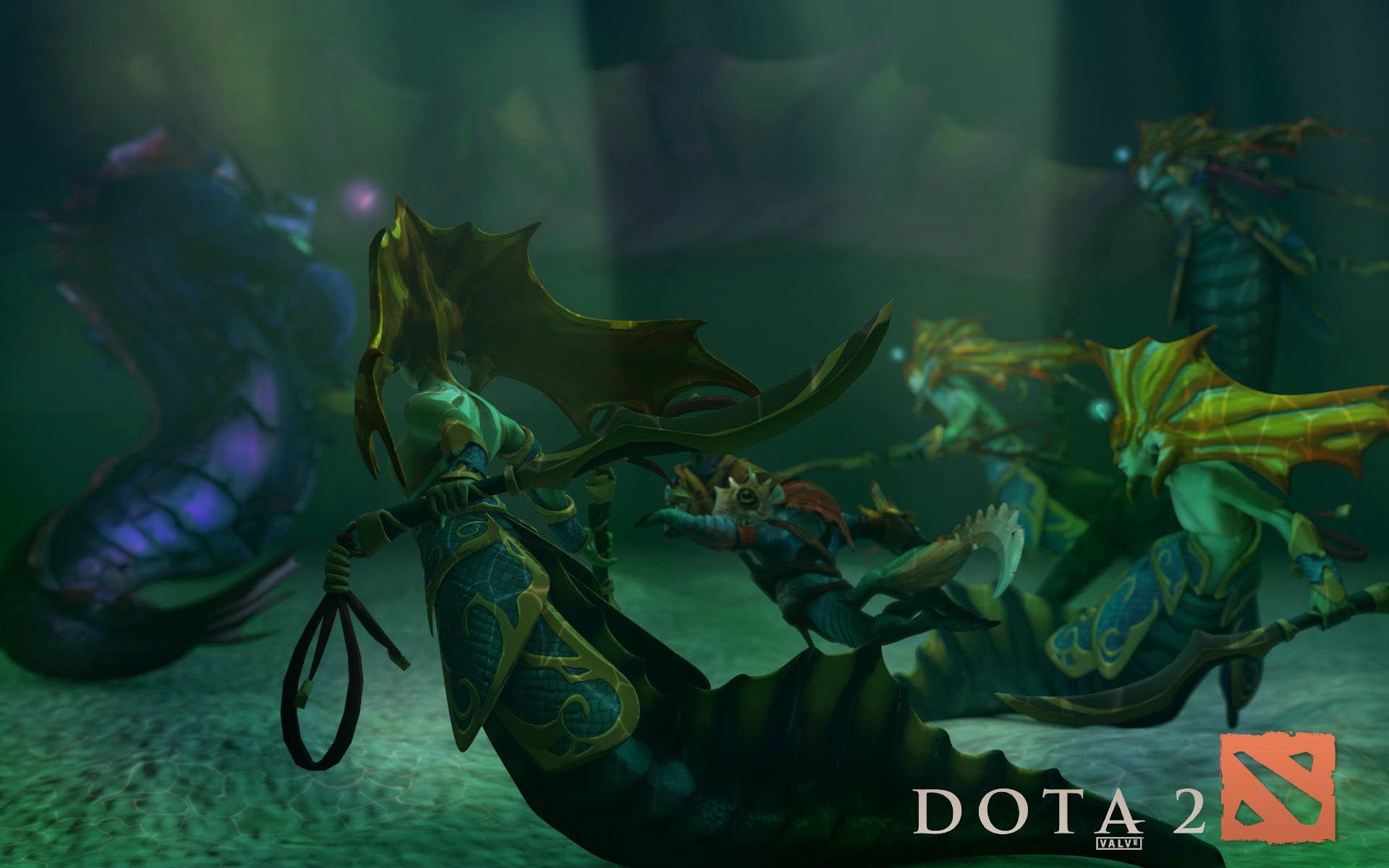 Naga Siren Full Hd Wallpapers - Naga Siren And Slardar - HD Wallpaper 