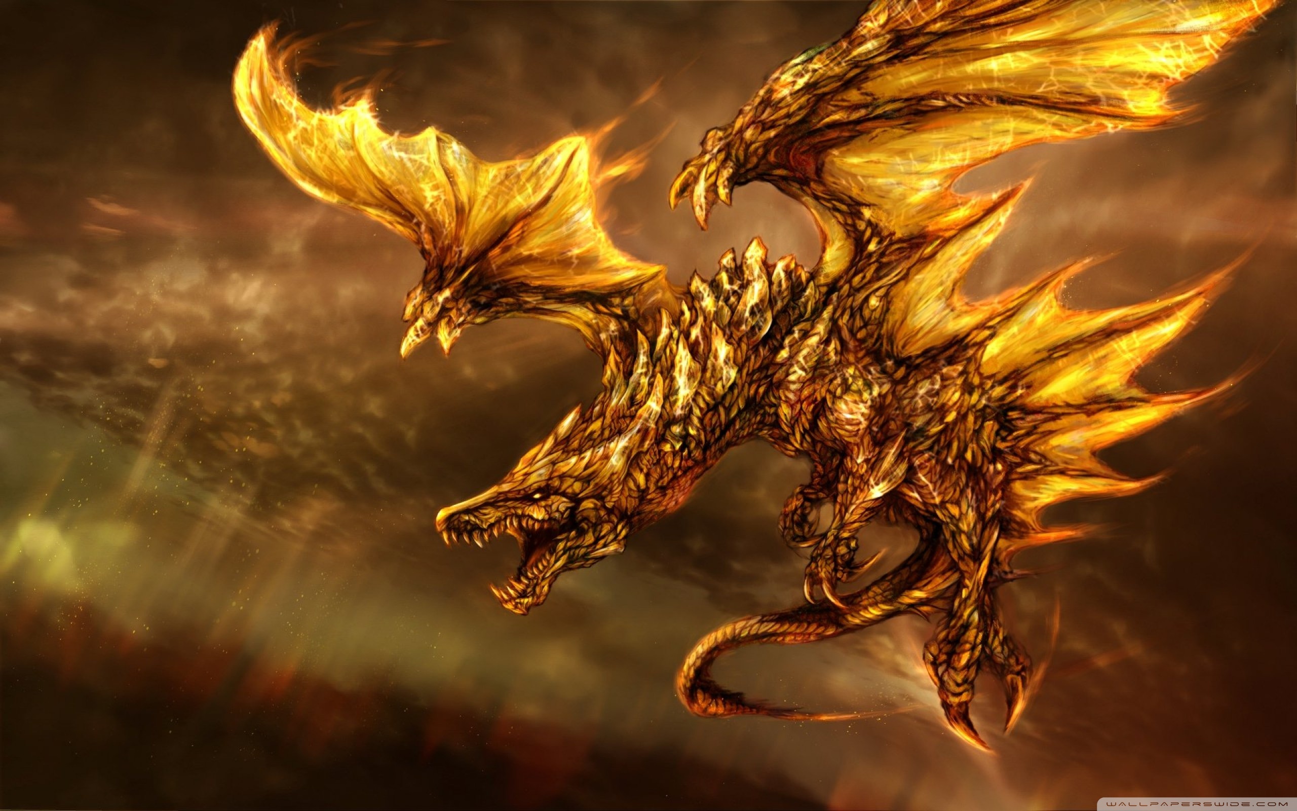 Gold Pure Gold Dragon - HD Wallpaper 