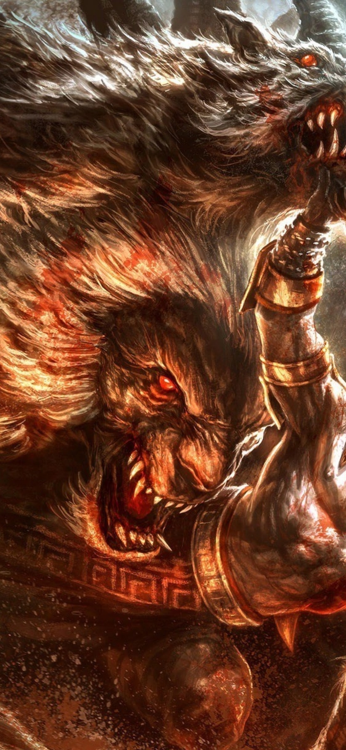 God Of War, Kratos, Lion Snake - Fire Lion Wallpaper Hd - HD Wallpaper 