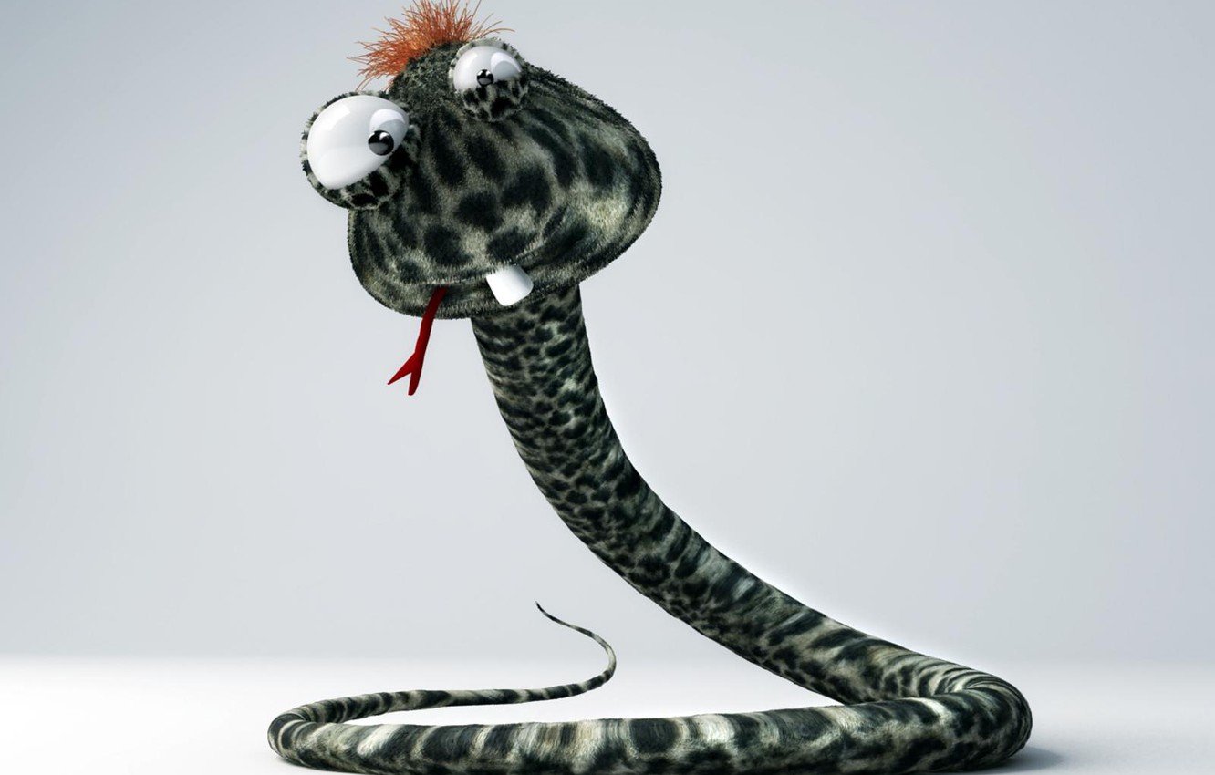 Photo Wallpaper Language, Eyes, Snake, Tooth - Snake With One Tooth - HD Wallpaper 