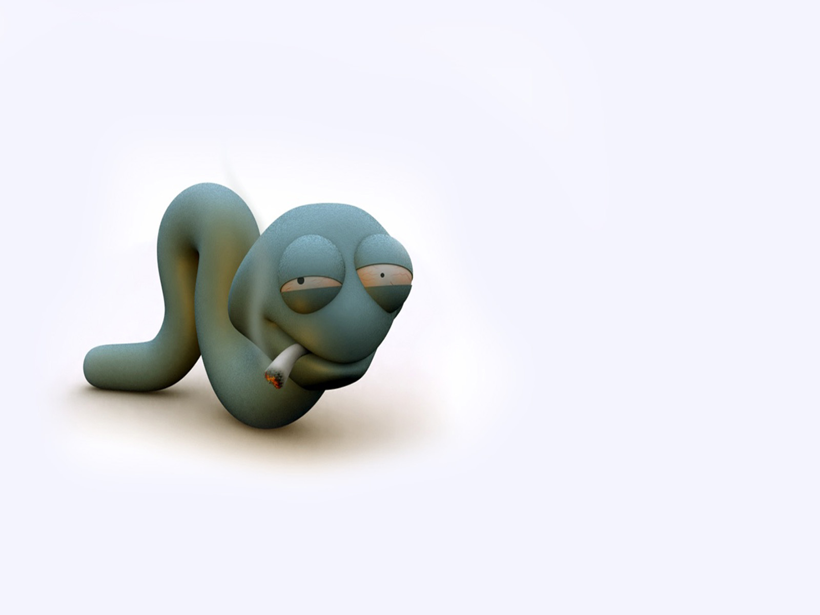 Smoking Snake Funny 3d Image - Funny Desktop Backgrounds - HD Wallpaper 