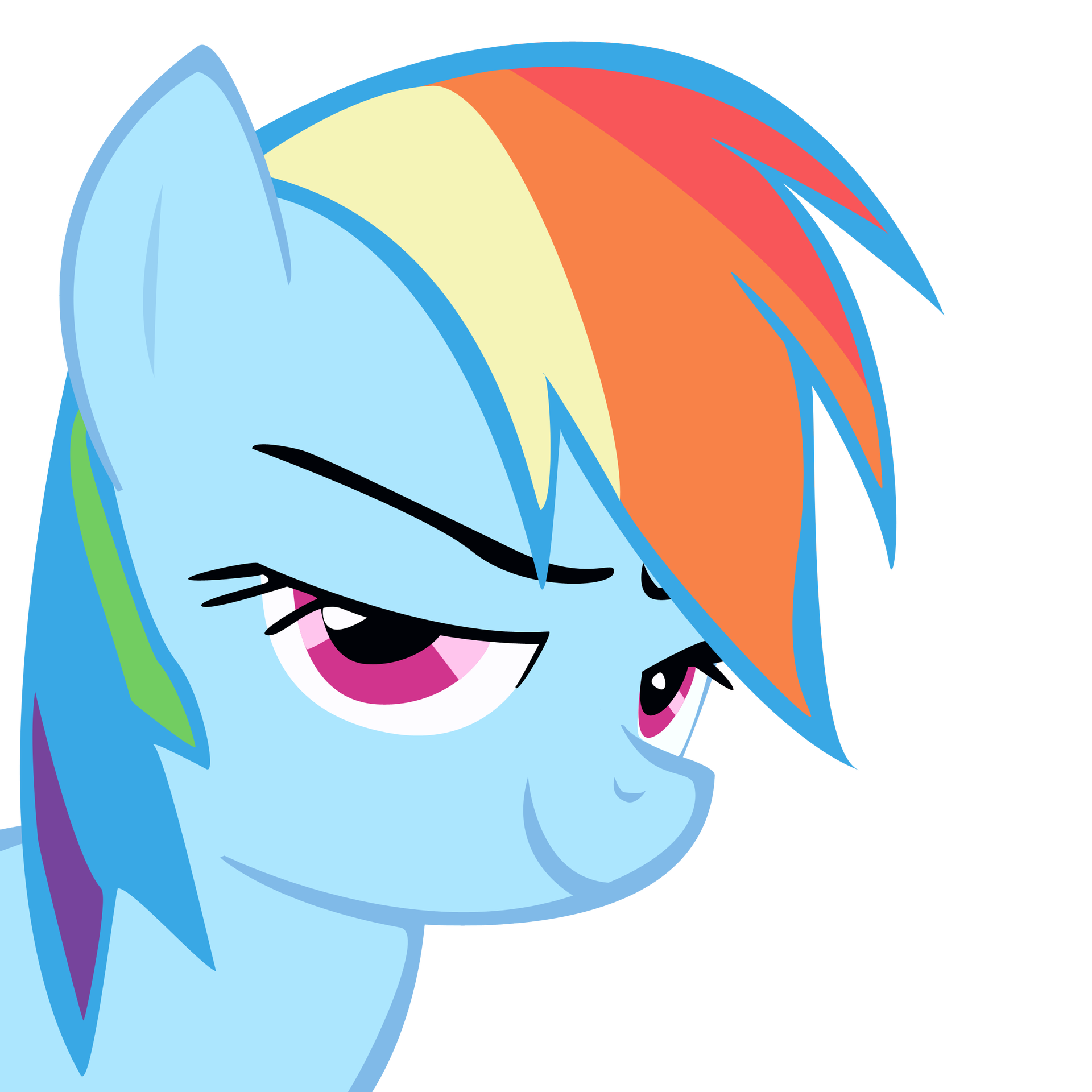 Gambar Elang Animasi - Rainbow Dash Png Face - HD Wallpaper 