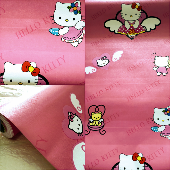 Stiker Dinding Hello Kitty Merah - HD Wallpaper 