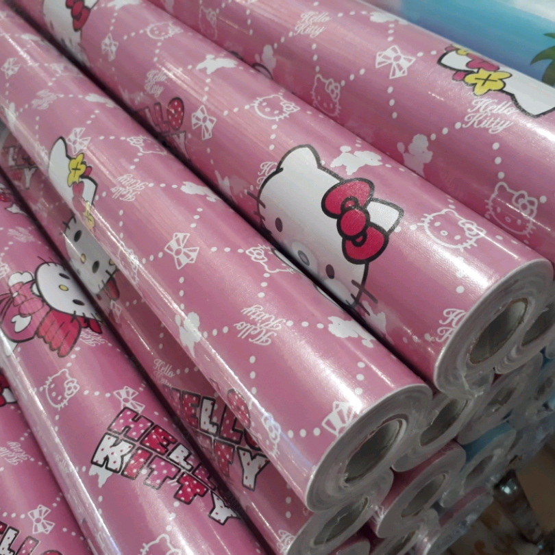 Wallpaper Motif Hellokitty Sayap - Bed Sheet - HD Wallpaper 