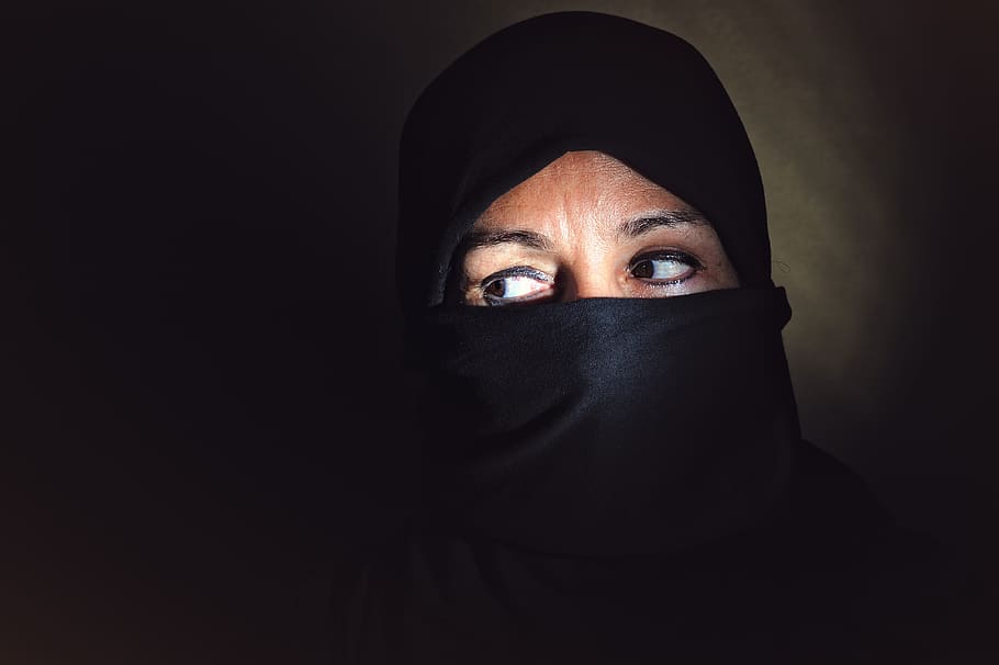 Muslim, Woman, Veil, Islam, Religion, Portrait, Cultures, - HD Wallpaper 