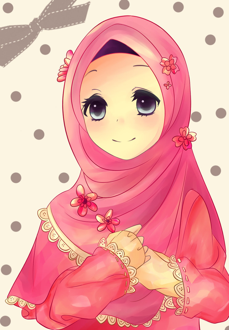 Muslimah And Anime Image Cute Muslim Cartoon Girls 744x1074 Wallpaper Teahubio