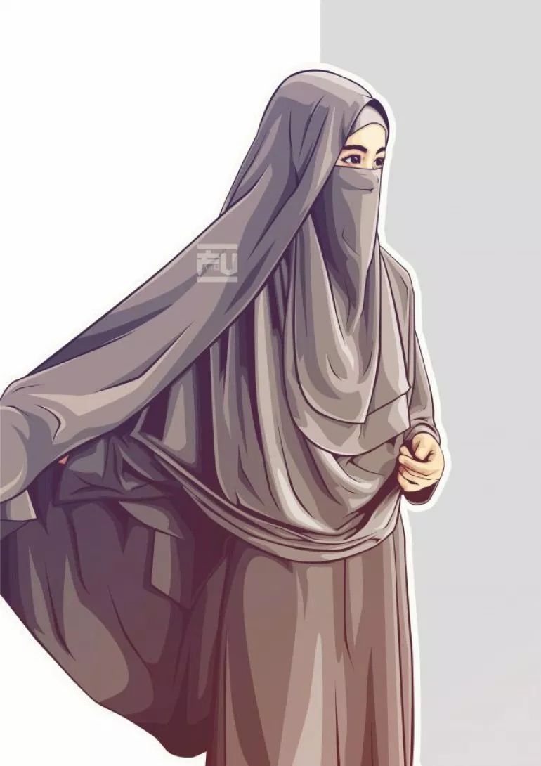 Kartun Muslimah Cantik Dan Keren - HD Wallpaper 