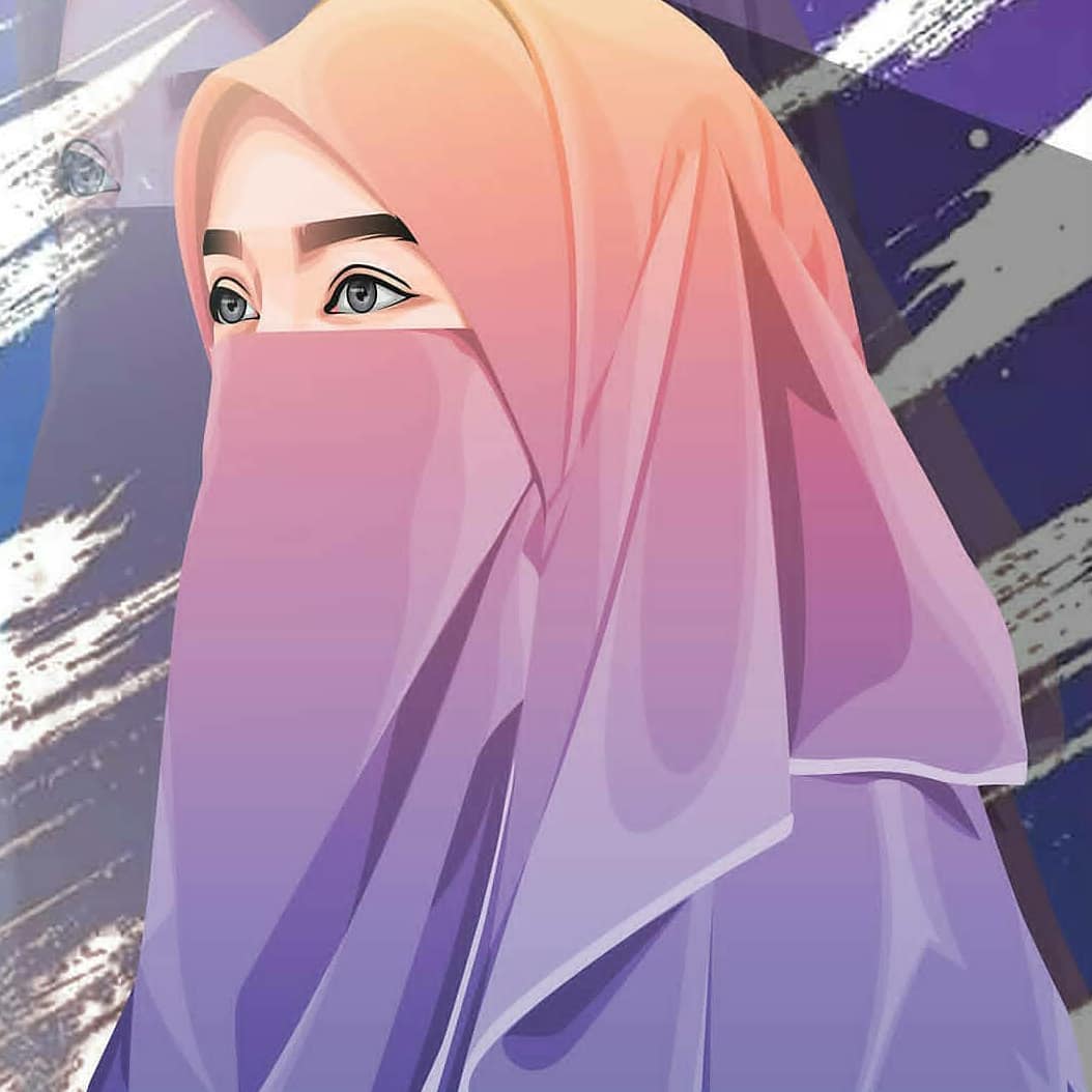 Muslimah Cantik, Muslimah Bercadar, Kartun Muslimah, - Animasi Kartun Muslimah Bercadar - HD Wallpaper 