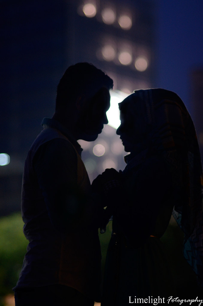 Hijab Couple Silhouette - HD Wallpaper 