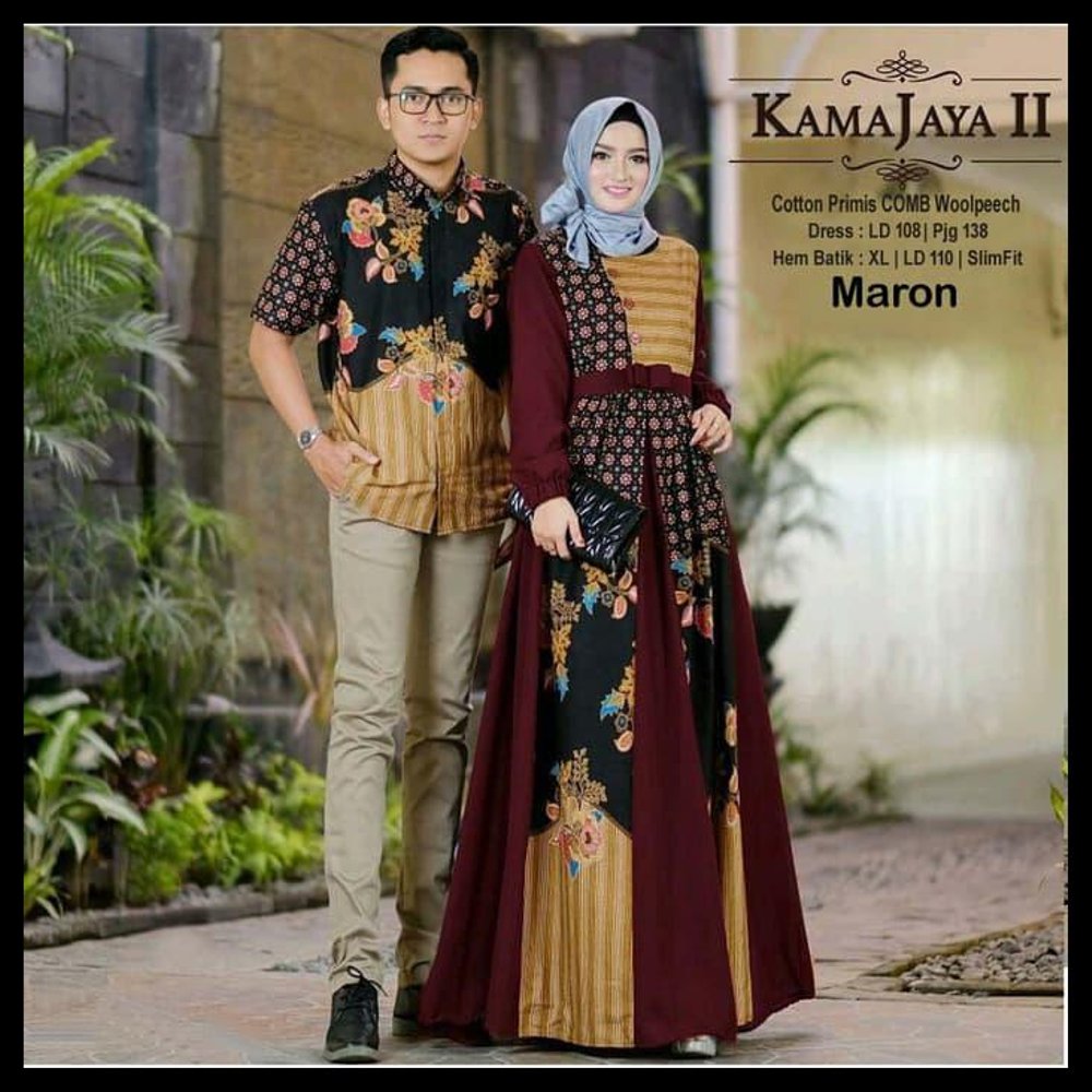 Baju Pesta Batik Muslimah - HD Wallpaper 