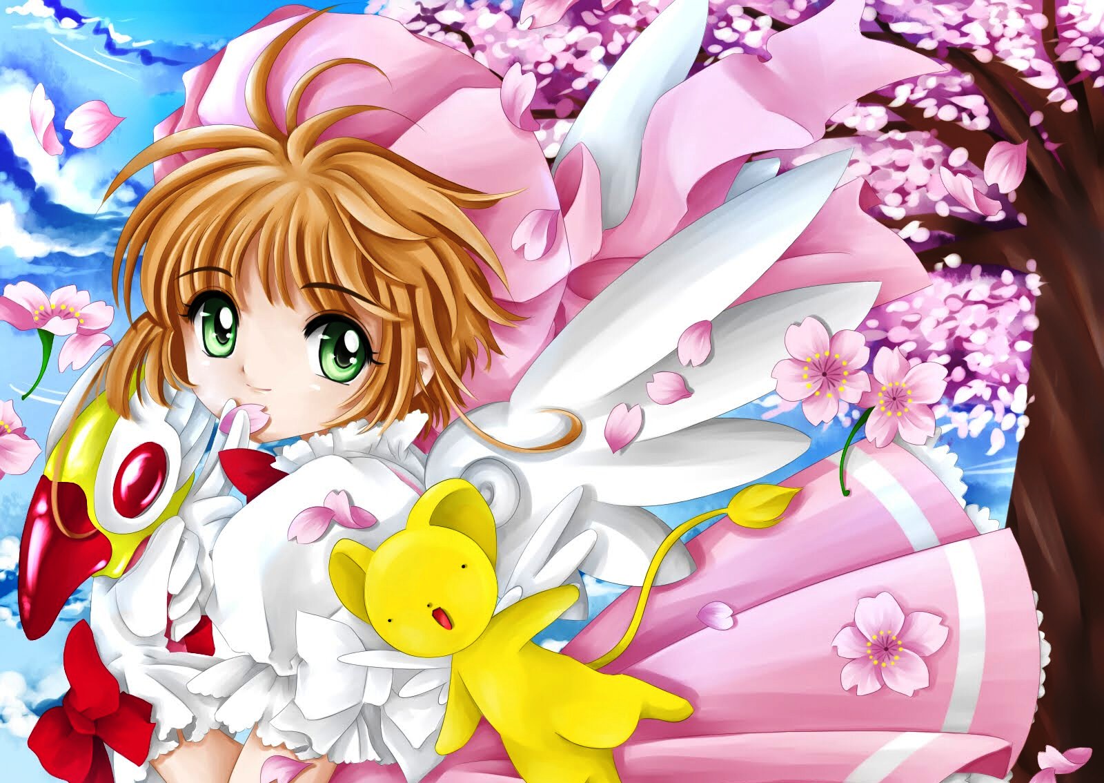 Gambar Kartun Perempuan Cantik - Serviette De Bain Sakura Card Captor - HD Wallpaper 