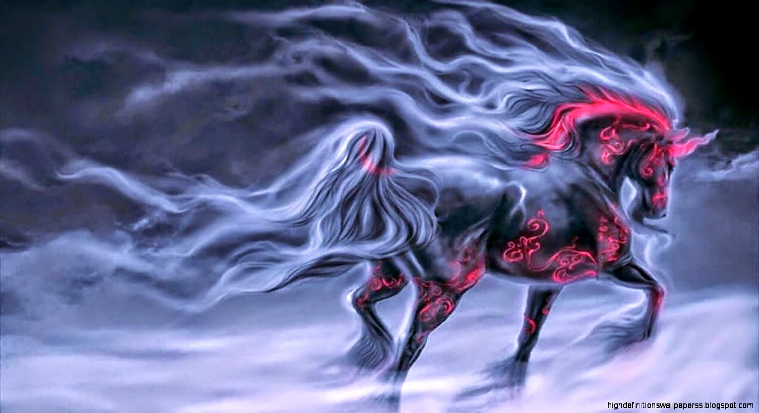 Magick Of The Unicorn Art - Art Black Unicorn - HD Wallpaper 