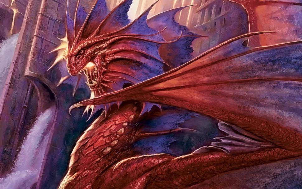 Mighty Red Dragon Wallpaper,dragon Hd Wallpaper,wings - Niv Mizzet Parun Edh - HD Wallpaper 