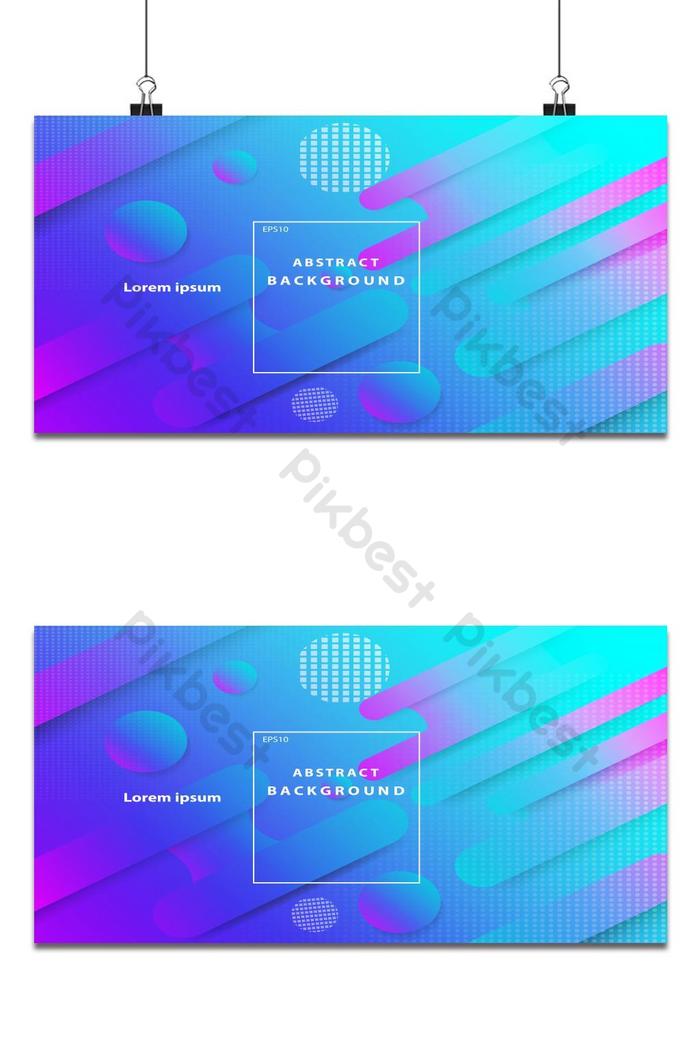 Geometris Abstrak Berwarna-warni Dengan Sampul Biru - Background Abstrak Biru Pink - HD Wallpaper 