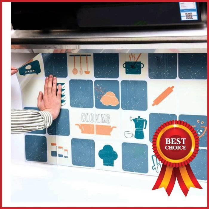 Wallpaper Custom Wallpaper 3d Wallpaper Dinding Biru - Stiker Anti Minyak Di Dapur - HD Wallpaper 