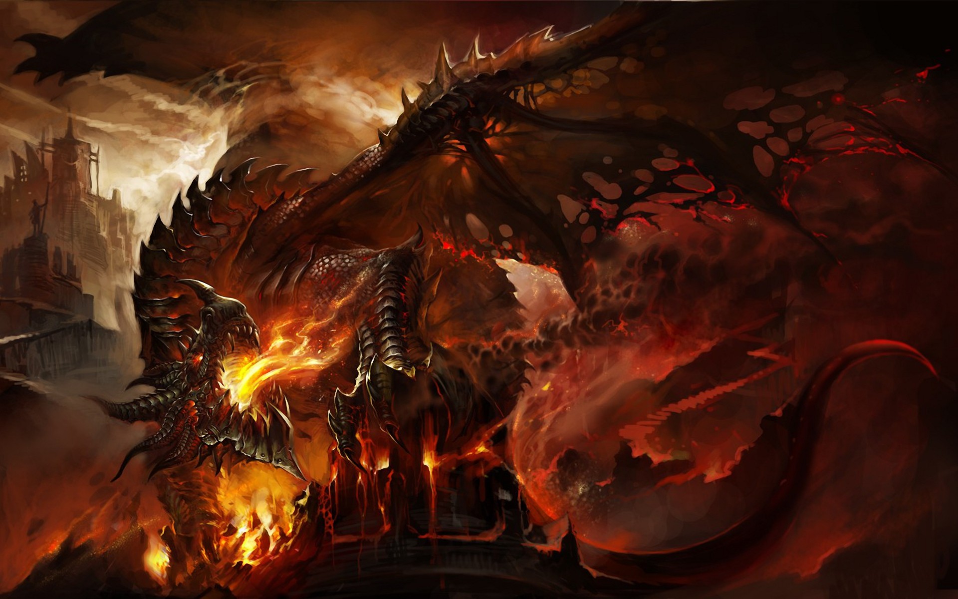 Red Dragon Wallpapers Wallpaper - Epic Dragon Wallpaper Hd - HD Wallpaper 