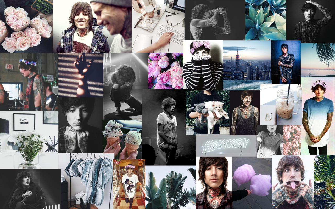 New Oli Sykes Wallpaper Made By Me
(i Do Not Own Any - Collage - HD Wallpaper 