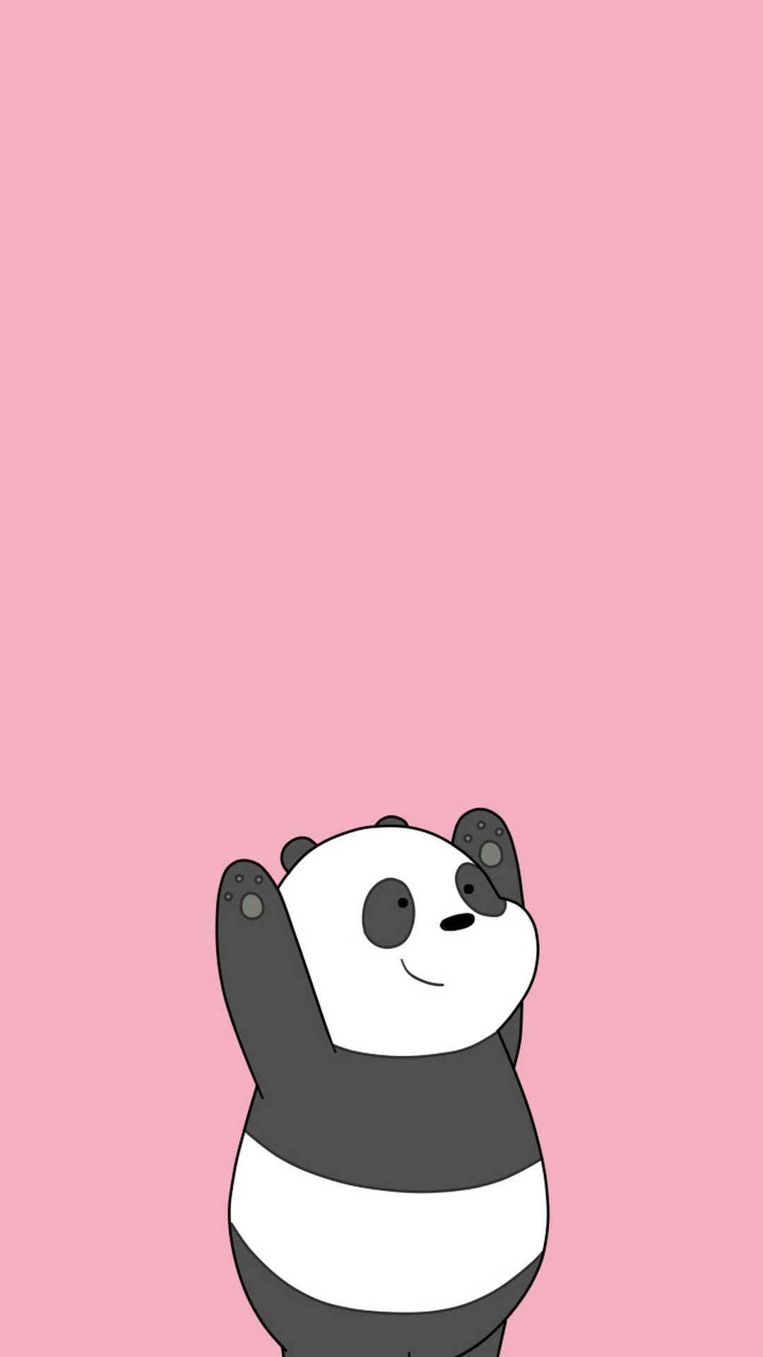 Cute Panda Wallpaper For Android - Panda We Bare Bears Pink - HD Wallpaper 