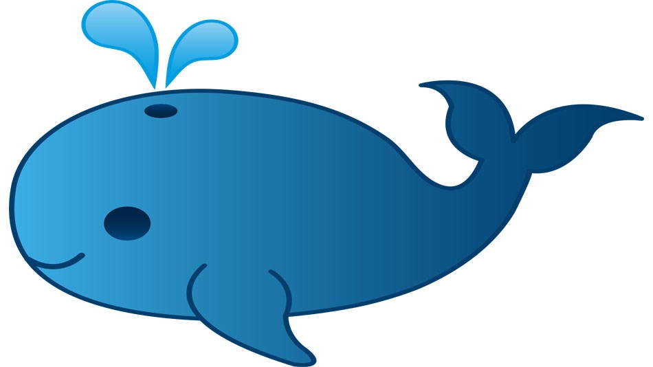 Cute Blue Whale Clipart - HD Wallpaper 