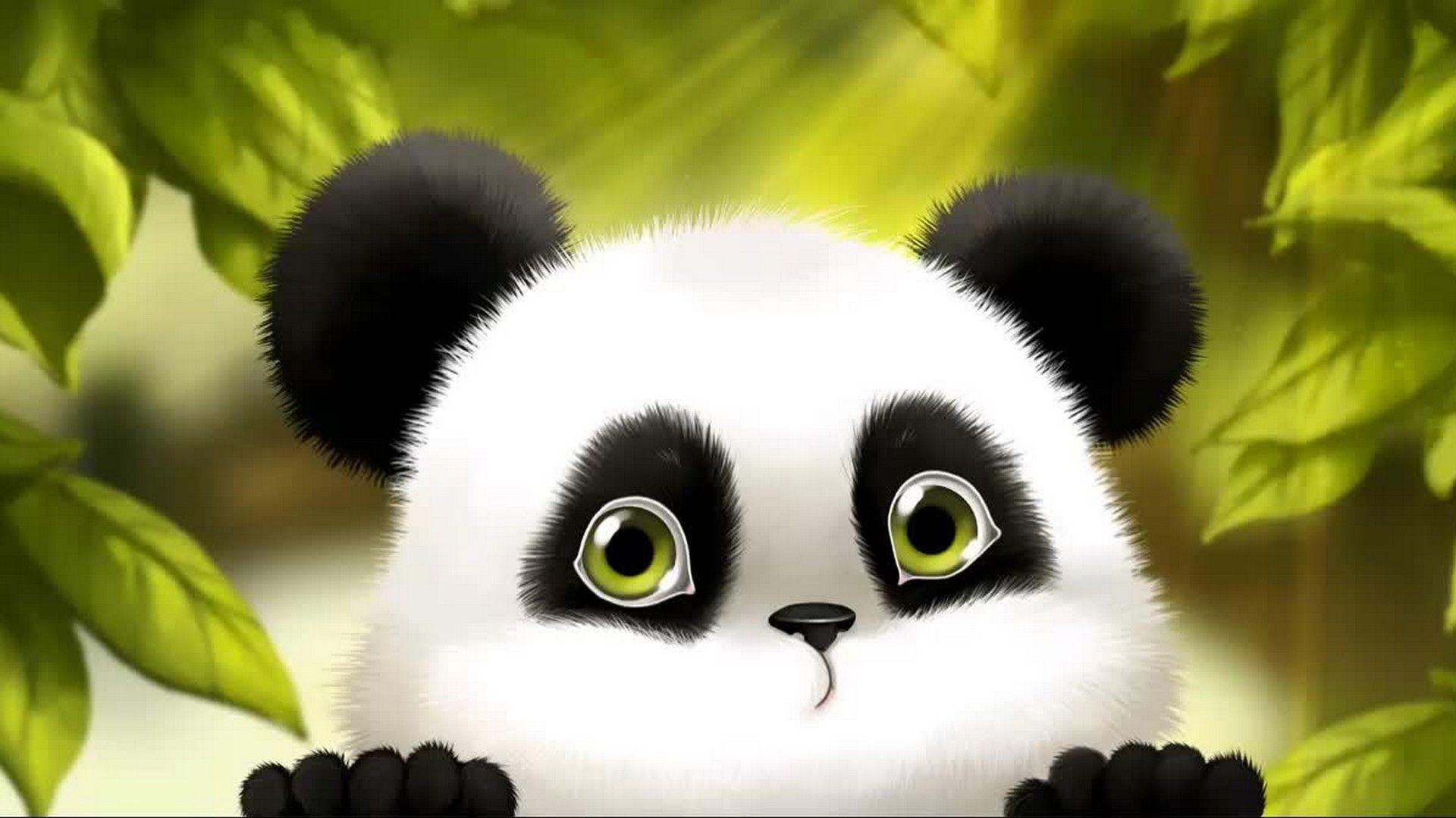 Cute Baby Panda Cartoon Wallpaper - Cute Panda Wallpaper Hd - HD Wallpaper 