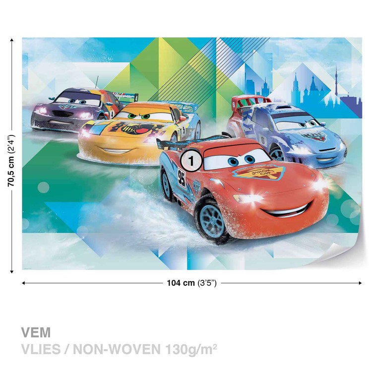 Disney Cars Lightning Mcqueen Camino Wallpaper Mural - HD Wallpaper 